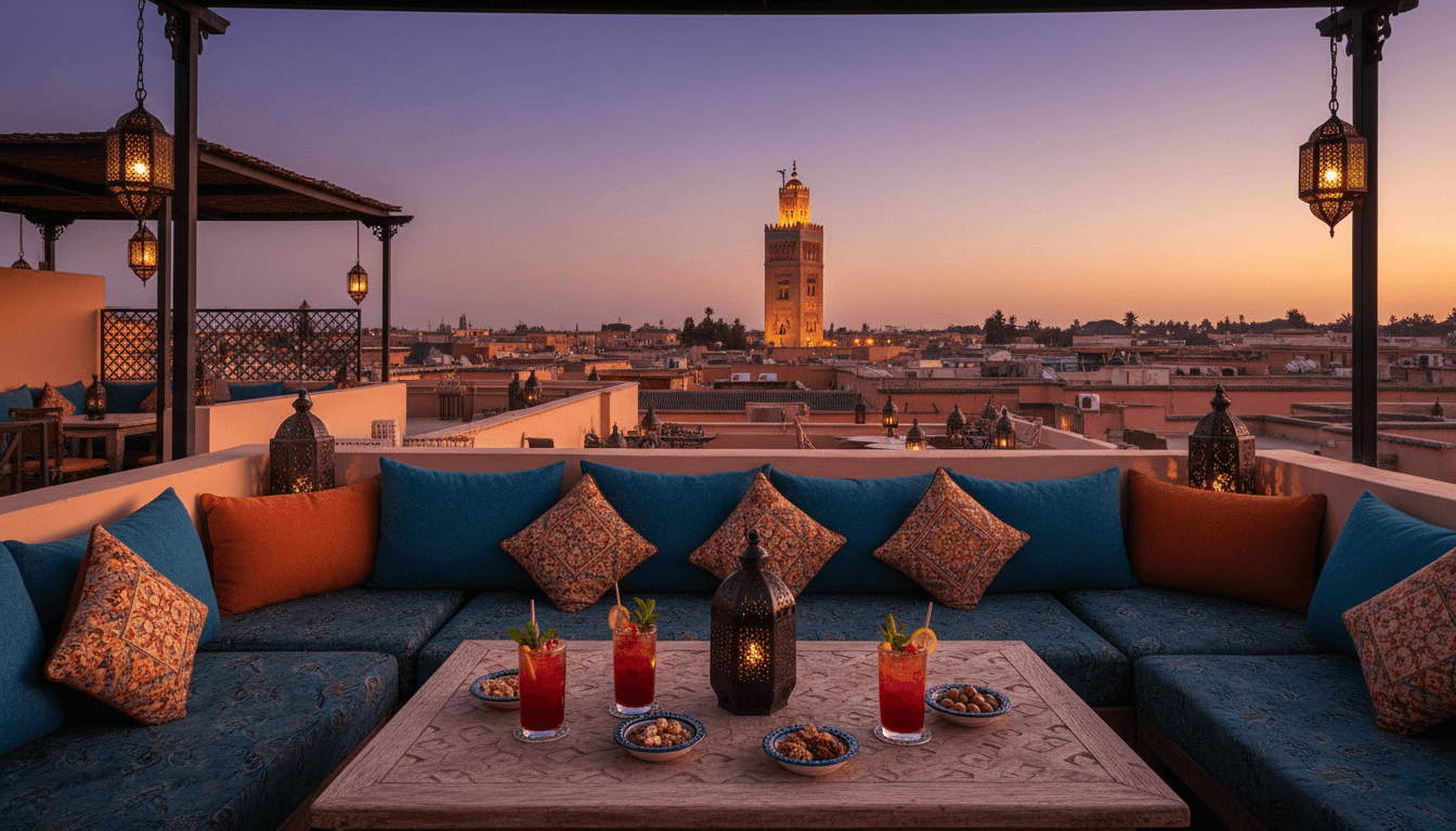 Dar Yacout - Terrasse rooftop vue Koutoubia